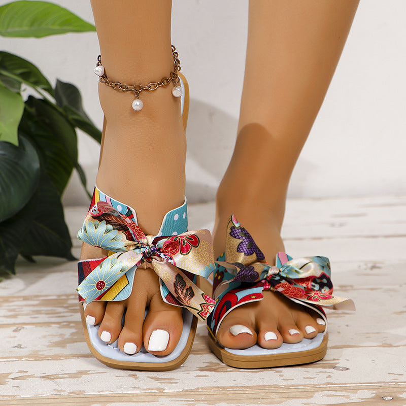 Stylish Ribbon Bow Sandals - Perfect for Summer Fashion