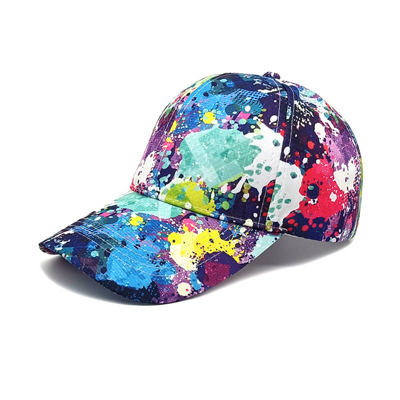 Trendy Hip Hop Painted Peaked Cap - Sun-Proof Style for Spring and Summer