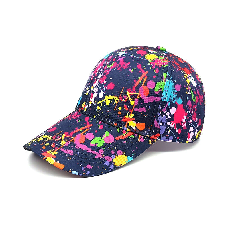 Trendy Hip Hop Painted Peaked Cap - Sun-Proof Style for Spring and Summer