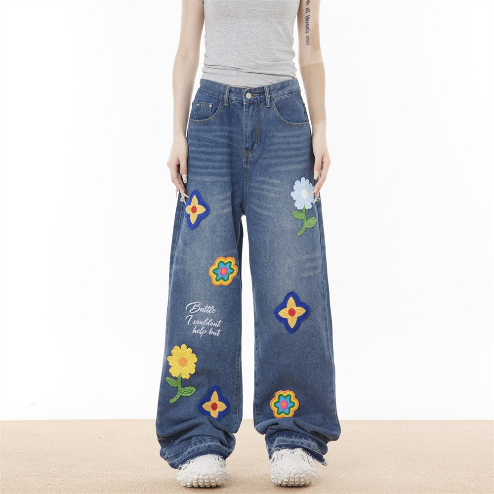 Unisex Wide-Leg Retro Jeans